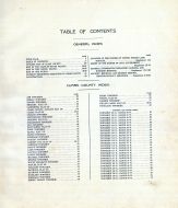 Table of Contents, Clark County 1911